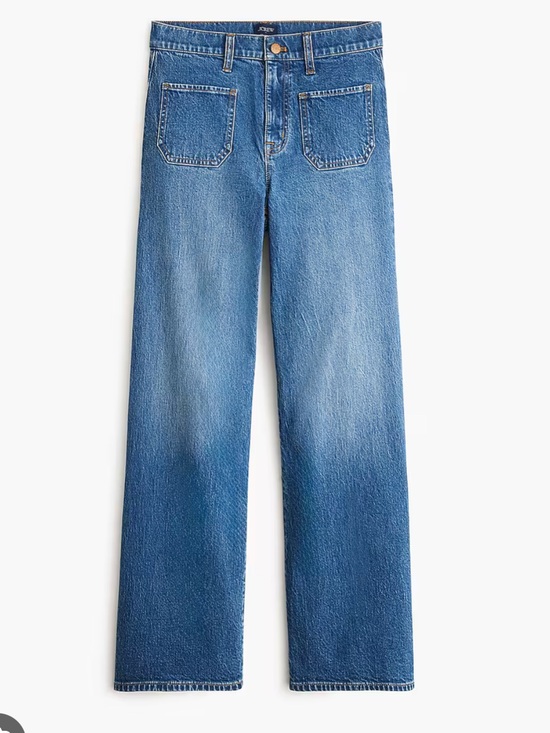 J. Crew Denim - NWT J. Crew Wide-leg cropped patch-pocket jean in all-day stretch
